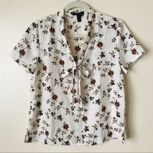 White floral print blouse by Forever 21